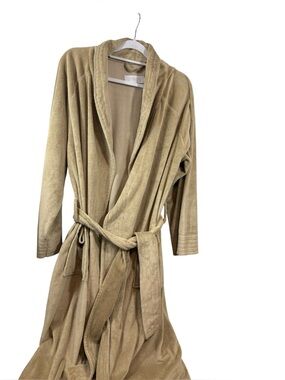 Restoration Hardware Plush Beige Robe Shawl Collar unisex one size fits all